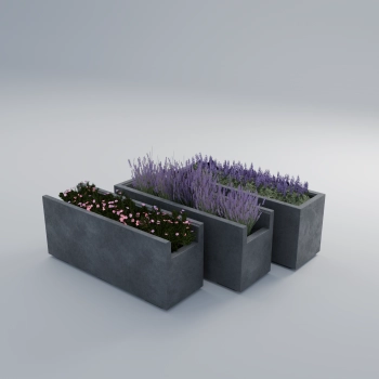 donica betonowa KHOVD – modułowa, łączona forma o dowolnej długości (400 x 970 x 300 mm)